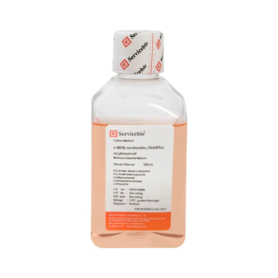 α-MEM, Nucleosides, GlutaPlus, No Phenol Red