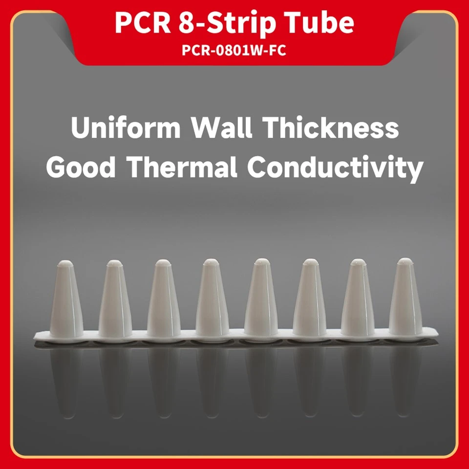 PCR 8-Strip Tubes, White, 100 μL